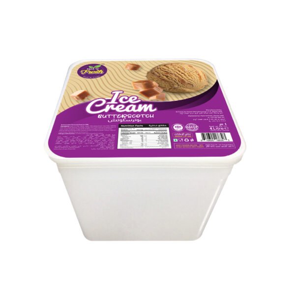 Butterscotch Ice Cream 4 Litre Family Pack UAE | Creamy & Rich Ice Cream Tub