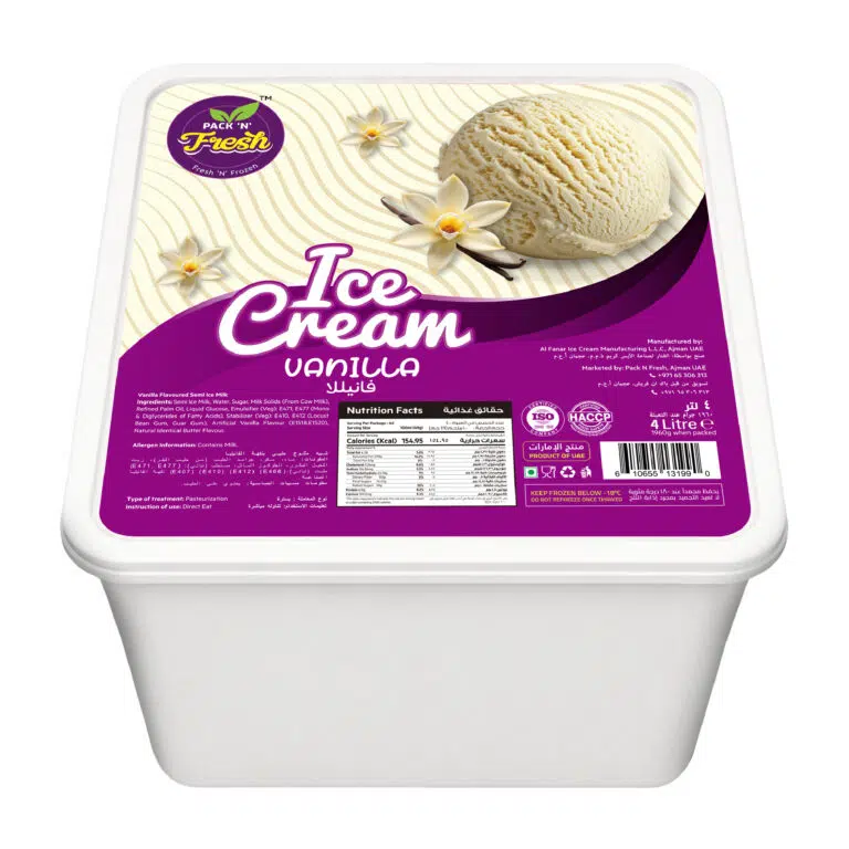 Vanilla Ice Cream 4 Litre UAE